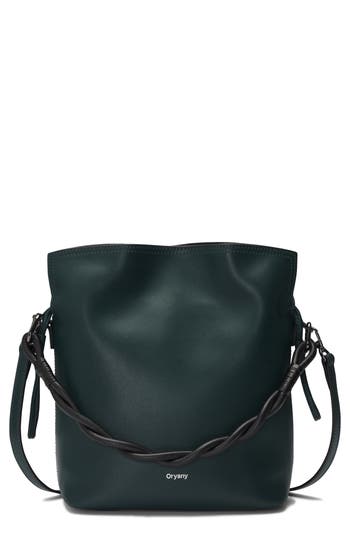 Shop Oryany Madeleine Bucket Bag In Deep Green