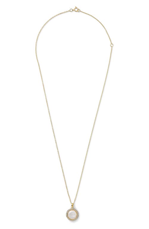 Lollipop Mini Pendant Necklace in Gold/Pearls