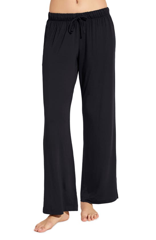 Shop Eberjey Gisele Stretch Modal Pajama Pants In Black