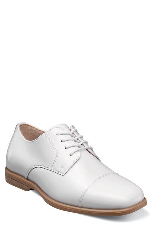 Florsheim Kids' Reveal Cap Toe Derby in White 