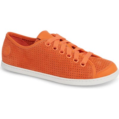 Camper Uno Perforated Sneaker, Orange