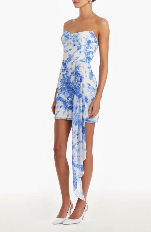 Shop Amanda Uprichard Treasure Strapless Sheath Minidress In Splash