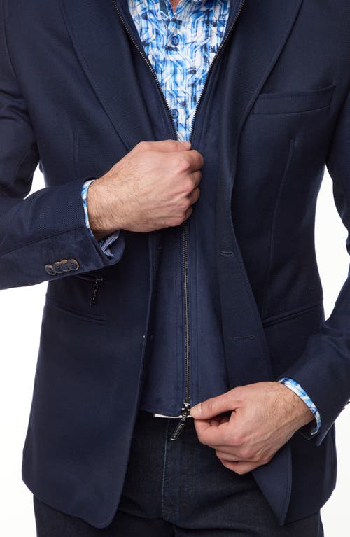 Shop Robert Graham The Jetset Wool Blend Sport Coat With Removable Bib In Navy