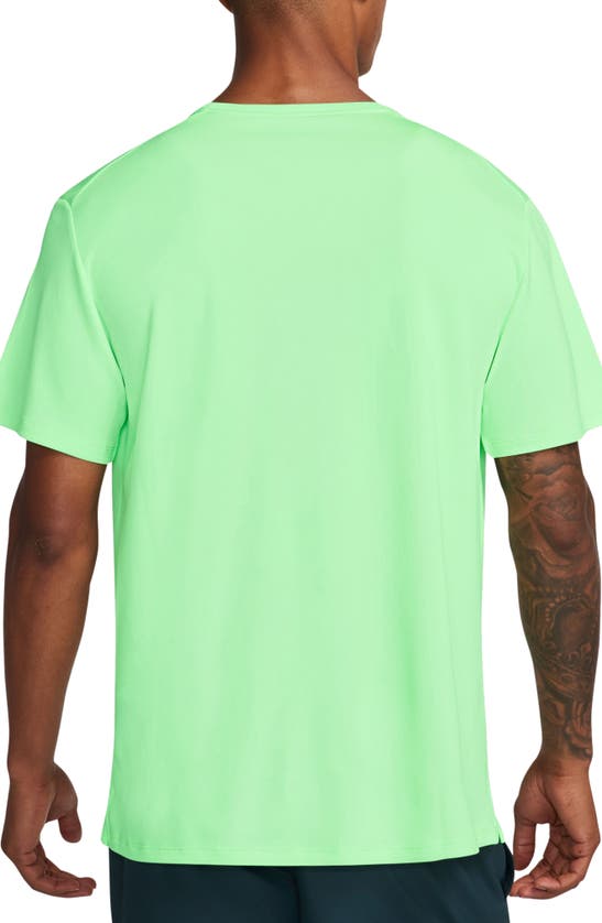 Shop Nike Dri-fit Uv Miler Short Sleeve Running Top In Vapor Green/ Reflective Silver