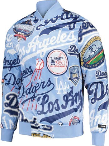 Women's Los Angeles Dodgers Pro Standard Black Satin Full-Snap Varsity  Jacket