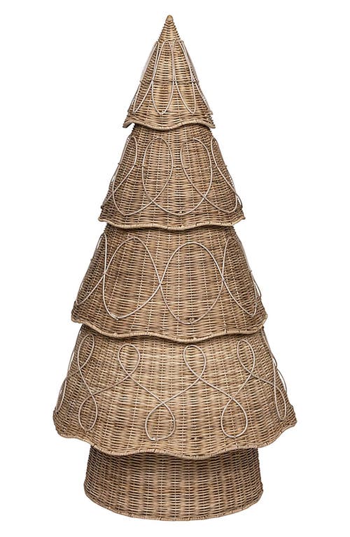 Shop Juliska Provence Large Rattan Tree In Whitewash