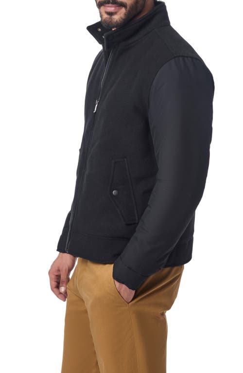 Shop Bernardo Hybrid Harrington Jacket In Black
