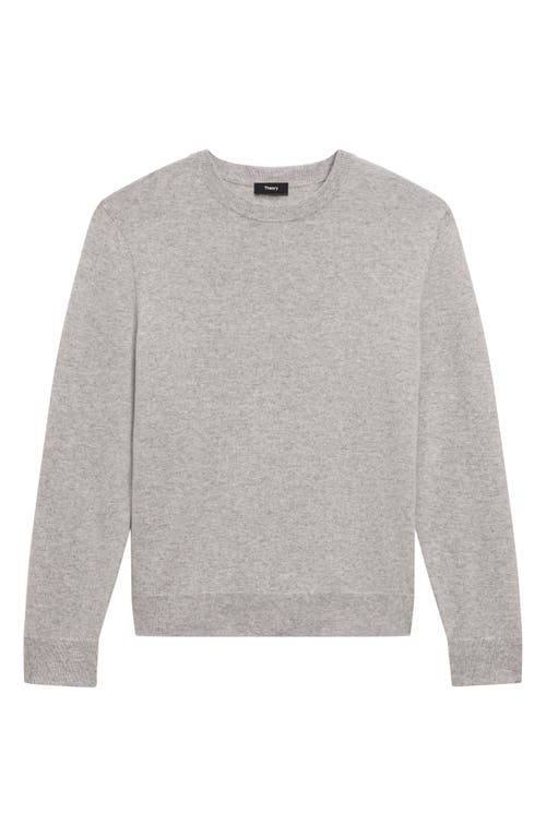 Shop Theory Hilles Cashmere Sweater In Pale Grey Melange