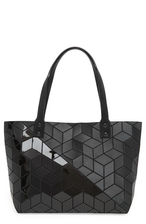 Shop Patrizia Luca Diagonal Two-tone Geometric Tote Bag In M.black/s.black