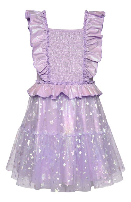 Shop Sara Sara Kids' Ruffle Smocked Dress In Purple