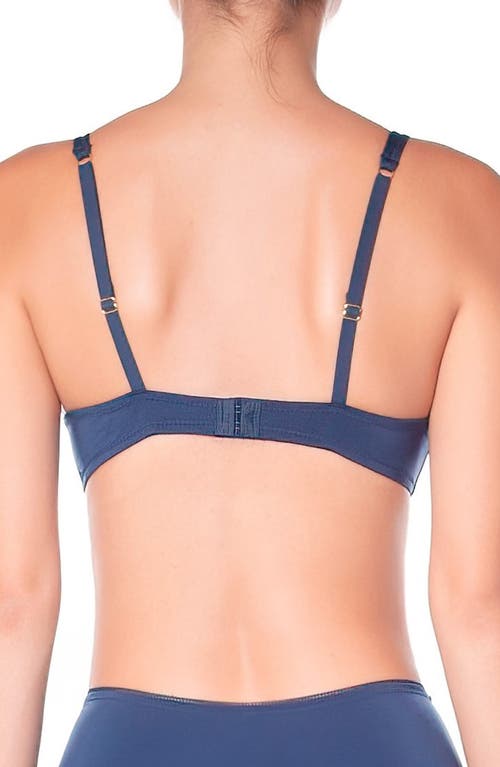 Huit Forever Skin Underwire Triangle Bra In Navy