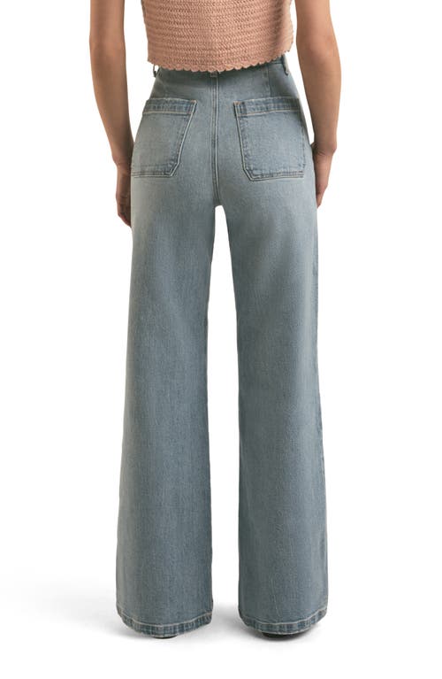 Shop Favorite Daughter The Mischa Super High Waist Wide Leg Jeans In Tahoe