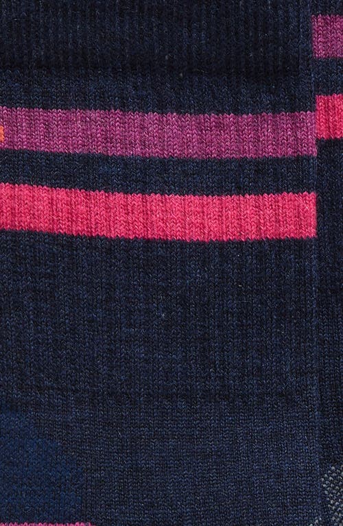 Smartwool Hike Light Cushion Tube Crew Socks In Deep Navy-power Pink