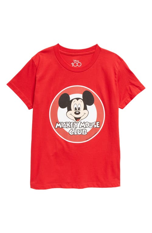 Jem Kids' Disney® Mickey Mouse Club Cotton Graphic T-Shirt in Red