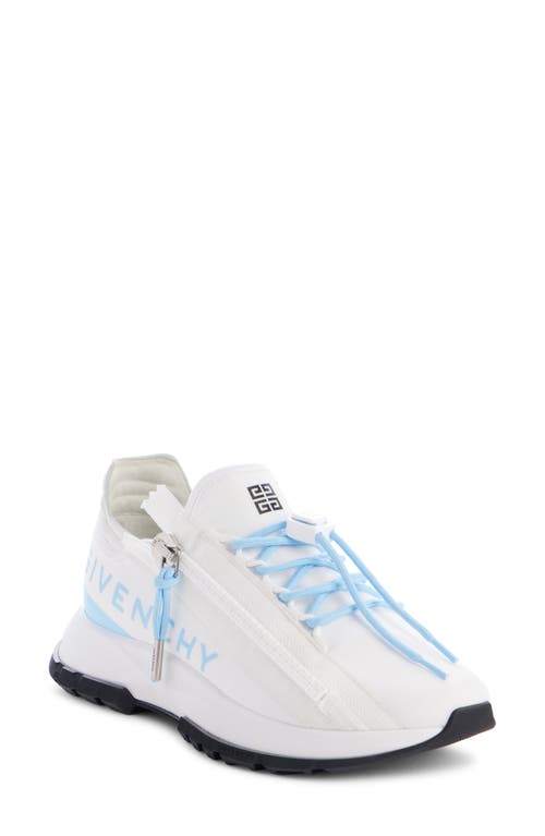 Shop Givenchy Spectre Zip Runner Sneaker In White/blue