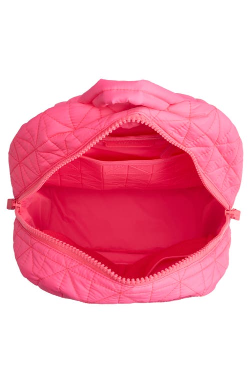 Shop Veecollective Vee Water Repellent Quilted Nylon Backpack In Neon Pink