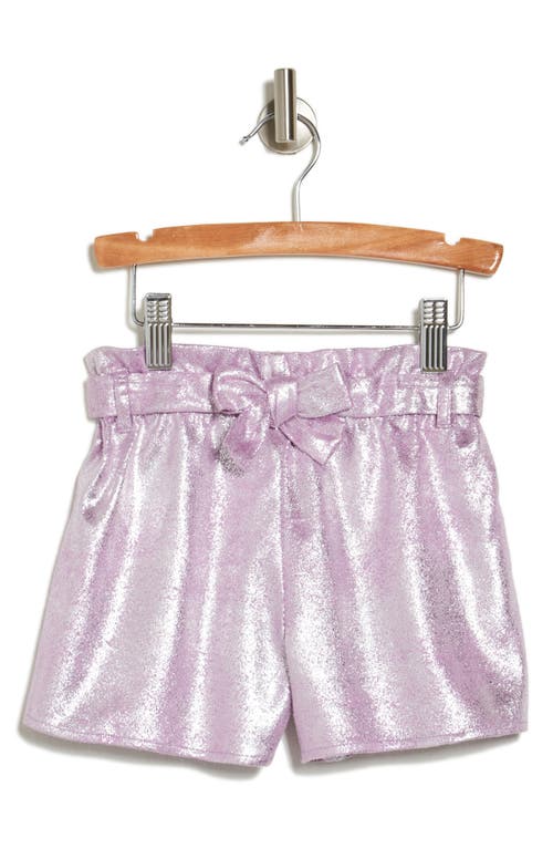 Shop Flapdoodles Kids' Crackle Foil Shorts In Purple