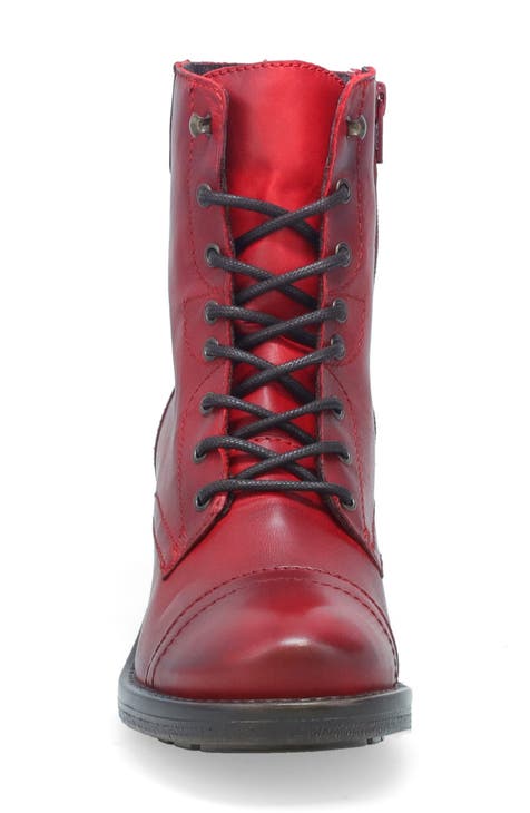 Women s Red Lace Up Boots Nordstrom