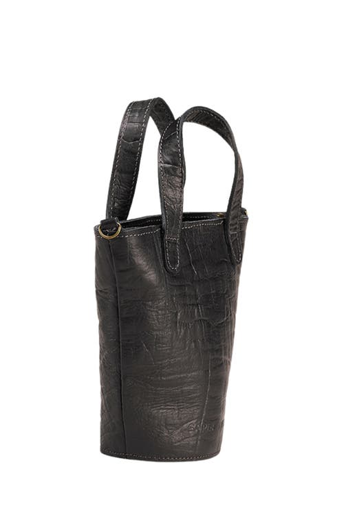 Sarep + Rose Sara Mini Leather Tote Bag In Black Elephant
