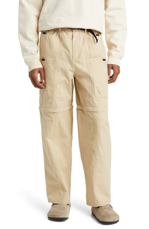 Convertible Zip-Off Cargo Pants in Ecru