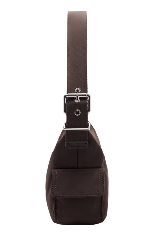 Shop Mango Cargo Pocket Shoulder Bag In Chocolate