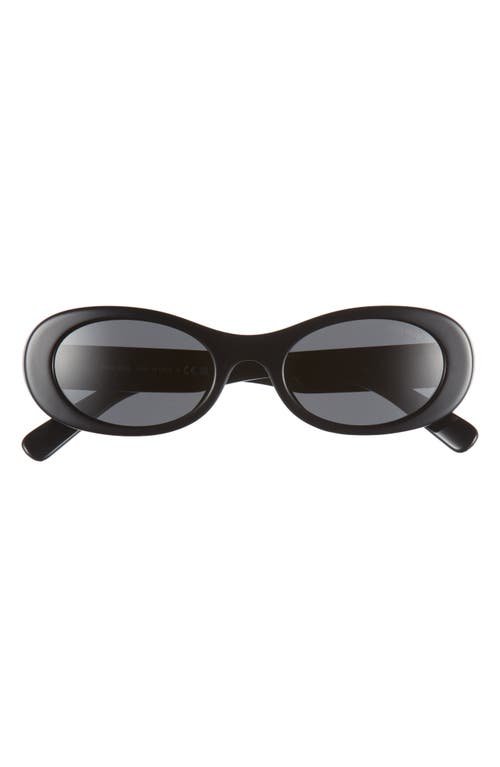 50mm Oval Sunglasses in Black