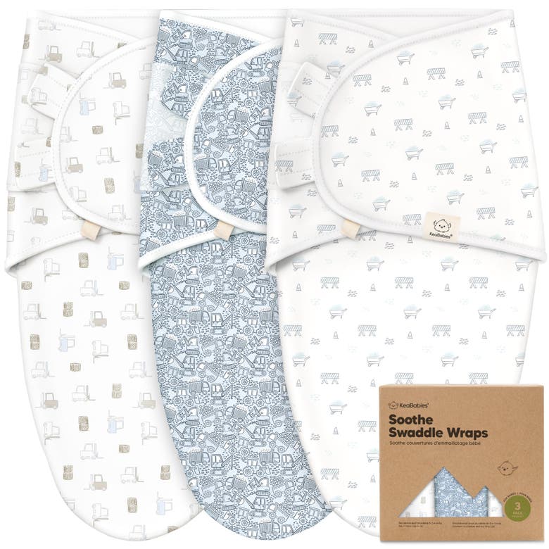 Shop Keababies 3-pack Soothe Swaddle Wraps In Excavation