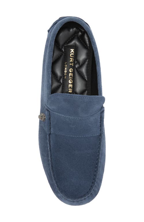 Kurt Geiger London Stirling Moc Toe Driving Shoe In Blue