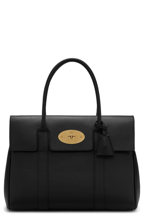 Black satchel handbag leather hotsell