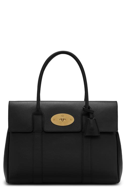 Mulberry Small Bayswater Satchel Bag In Black/brass