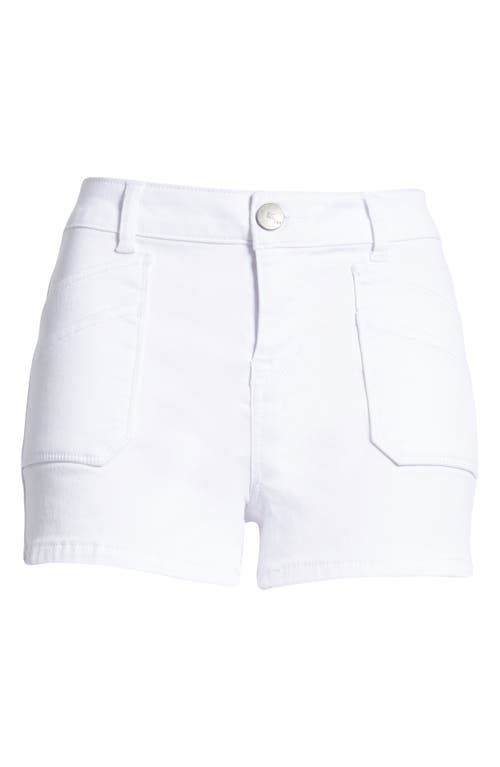 Butter High Waist Denim Shorts in White