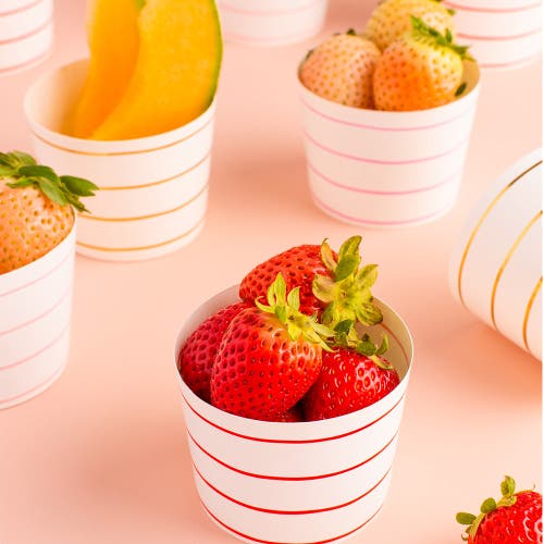 Daydream Society Frenchie Stripes Baking Cups In Warm Palette