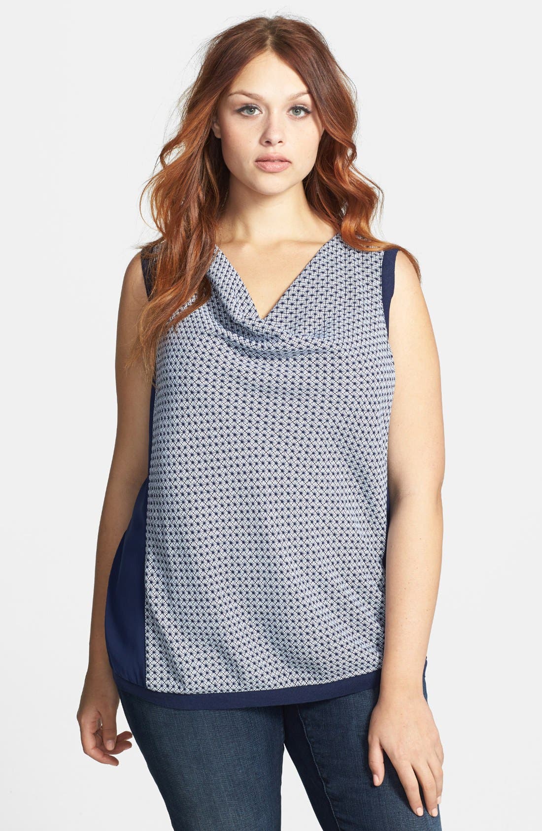 Halogen® Print Sleeveless Top (Plus Size) Nordstrom