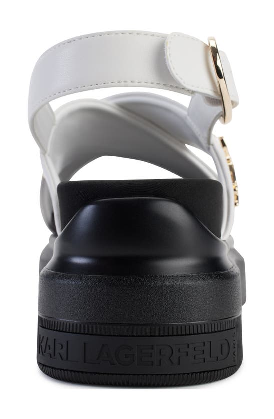 Shop Karl Lagerfeld Tilda Platform Wedge Sandal In Bright White