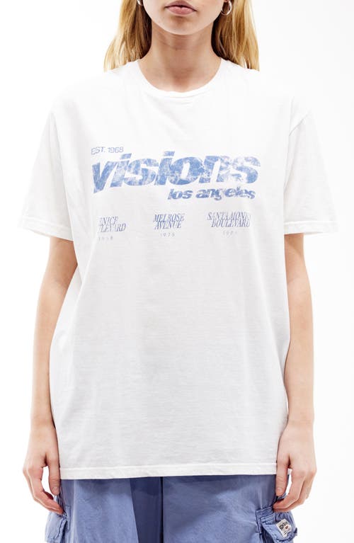 Visions Oversize Graphic T-Shirt in White
