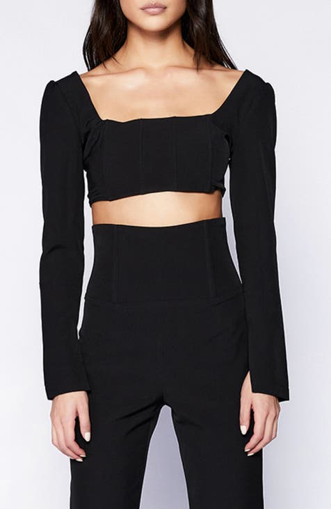 Marissa Corset Long Sleeve Crop Top