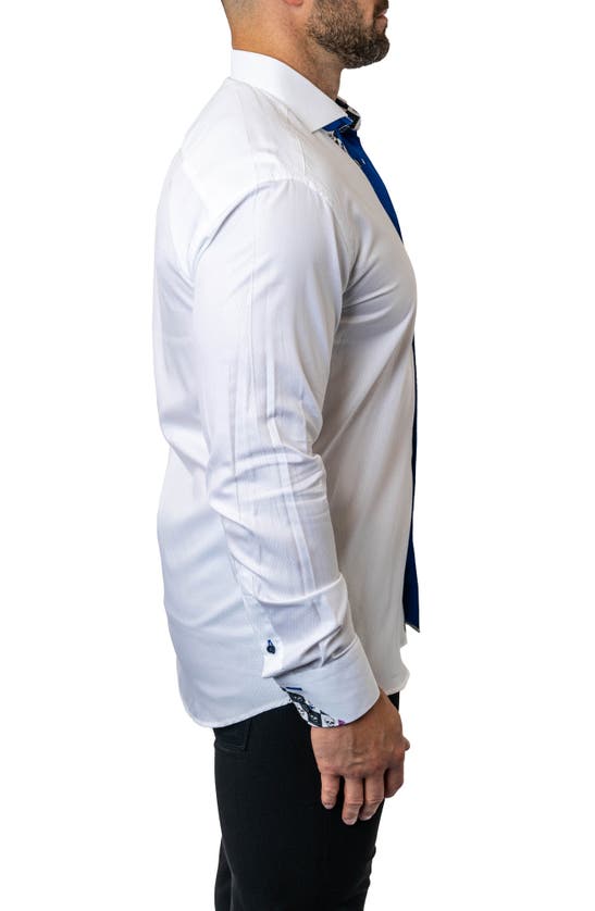 Shop Maceoo Einstein Target 36 White Contemporary Fit Button-up Shirt