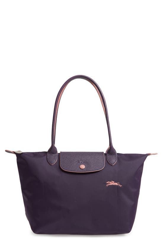 Longchamp Le Pliage Club Small Shoulder Tote In Bilberry