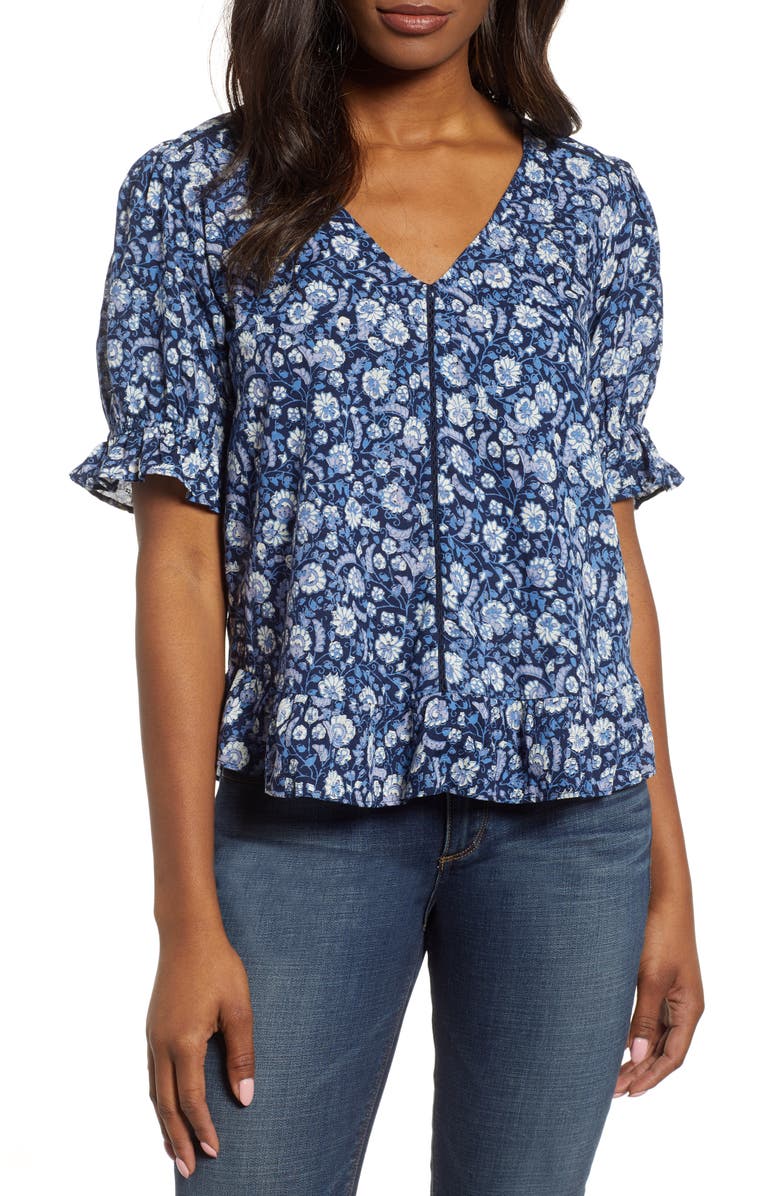Lucky Brand Floral Print Top | Nordstrom