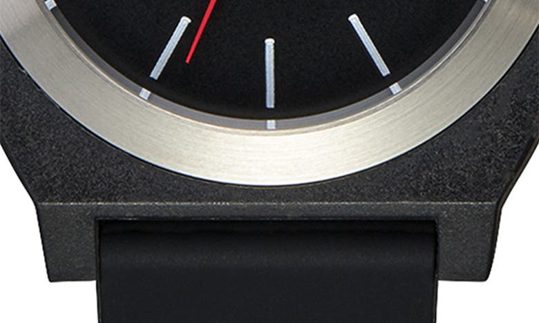 Nixon Time Teller Opp Silicone Strap Watch, 39.5mm In Black