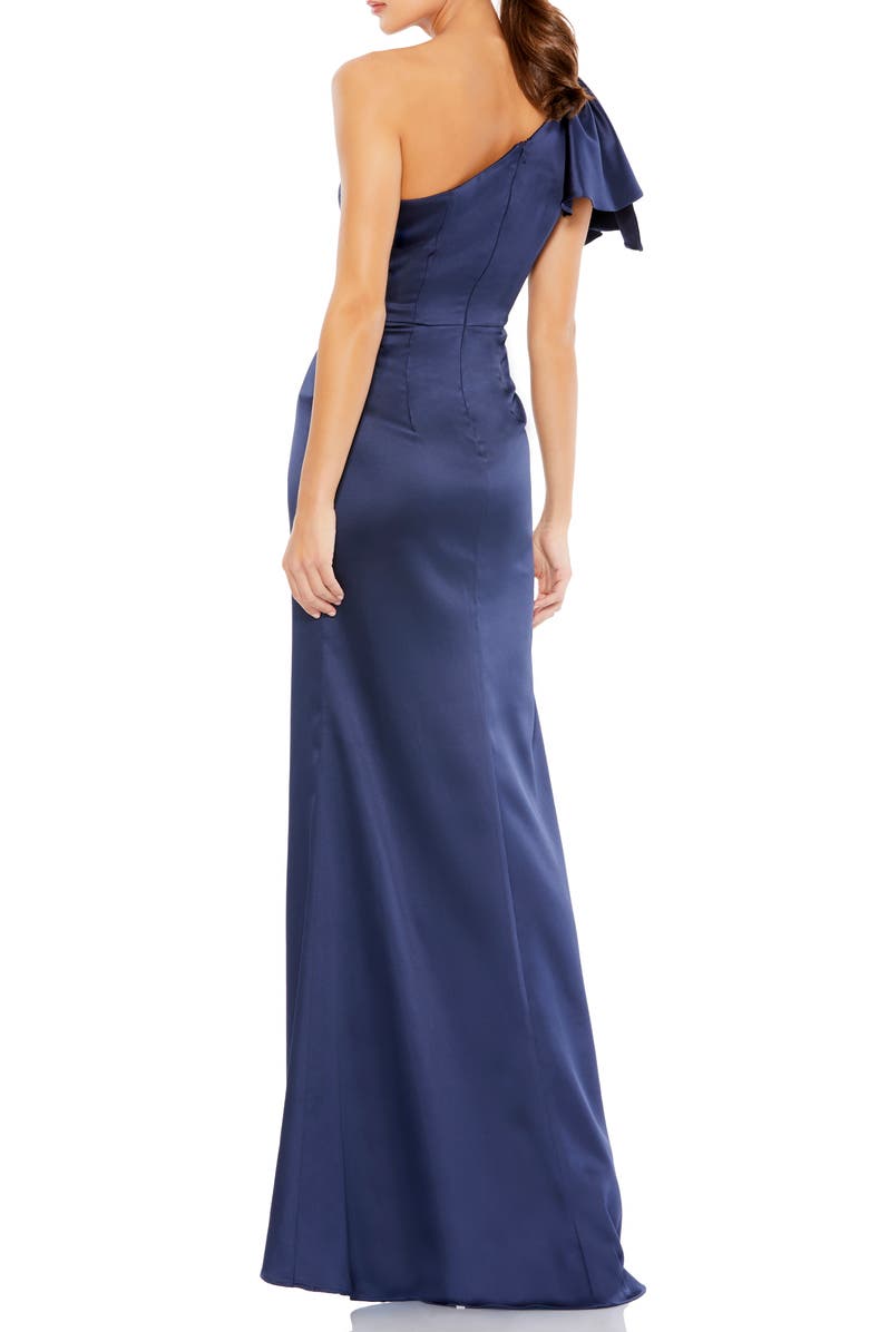 Mac Duggal Ruffle One-Shoulder Satin Gown | Nordstrom