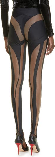 Buy Leggings Mugler bicolor spiral leggings (22W1PA0240842