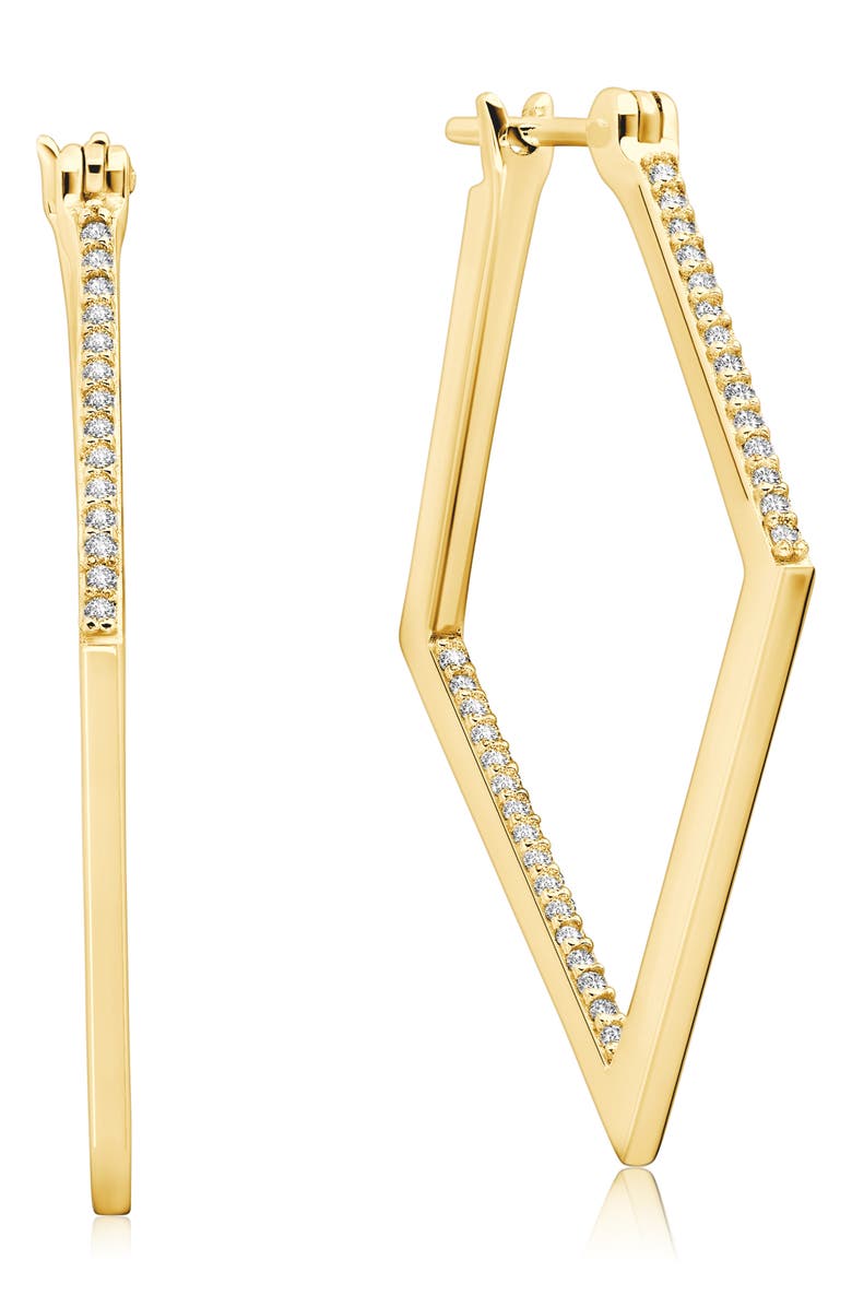 Pandora Jewelry - Pavé Heart Hoop Earrings in Sterling Silver with Pandora Jewelry - Pavé Heart Hoop Earrings in Sterling Silver with