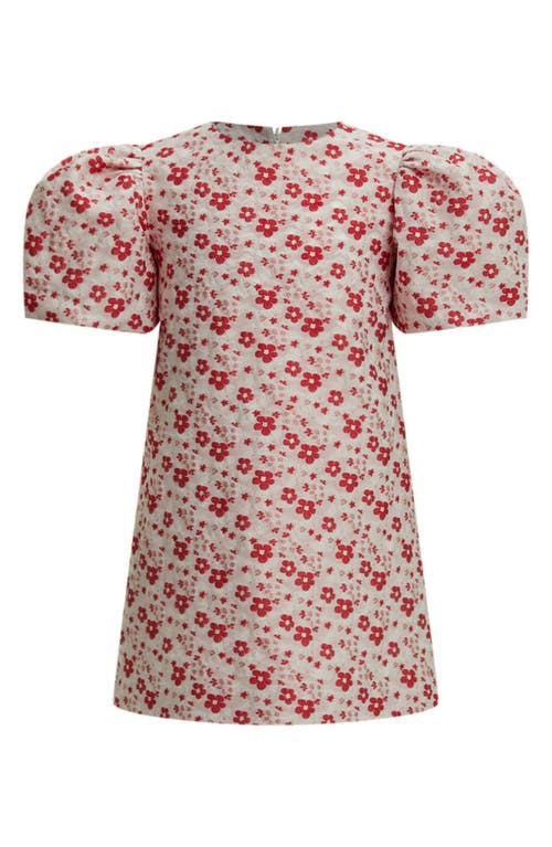 Bardot Junior Kids' Giselle Puff Sleeve Floral Minidress Red at Nordstrom, Us