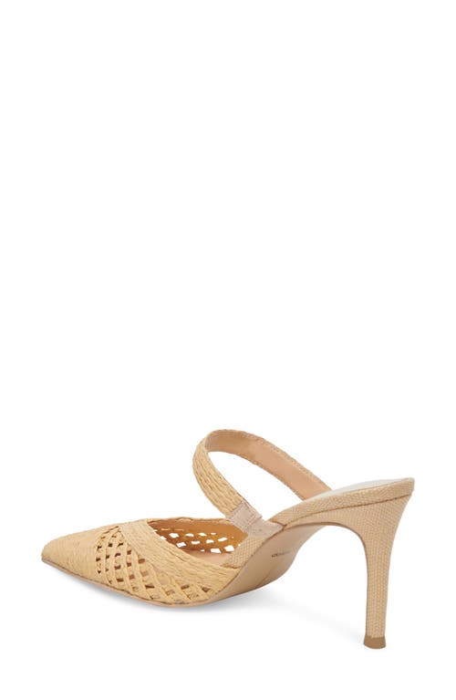 Dolce Vita Kaline Light Natural Raffia Pointed-toe Mule Pumps In Light Natural Raffia
