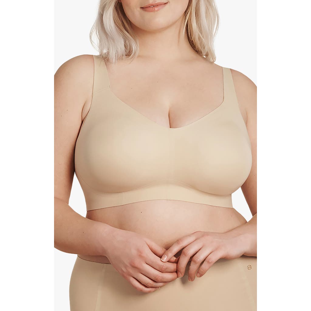 Evelyn & Bobbie Women's Neutrals Structured Scoop Bra In Sand In Sand