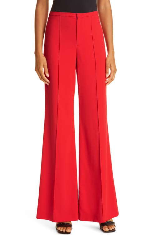 Alice + Olivia Dylan High Waist Wide Leg Pants Bright Poppy at Nordstrom,