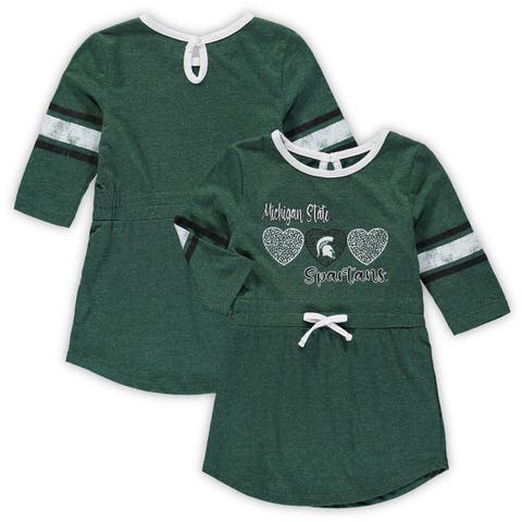 Outerstuff Girls Preschool Green/Gold Green Bay Packers Heart to Heart Jersey Tri-Blend Dress