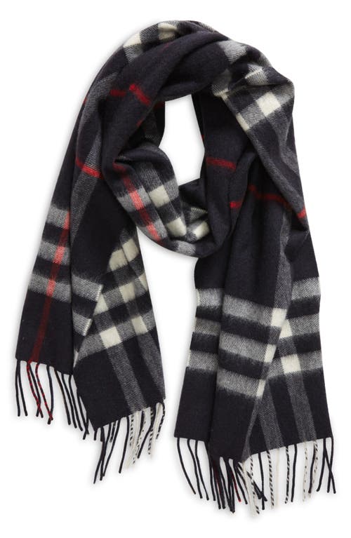 burberry Giant Check Cashmere Scarf in Navy at Nordstrom