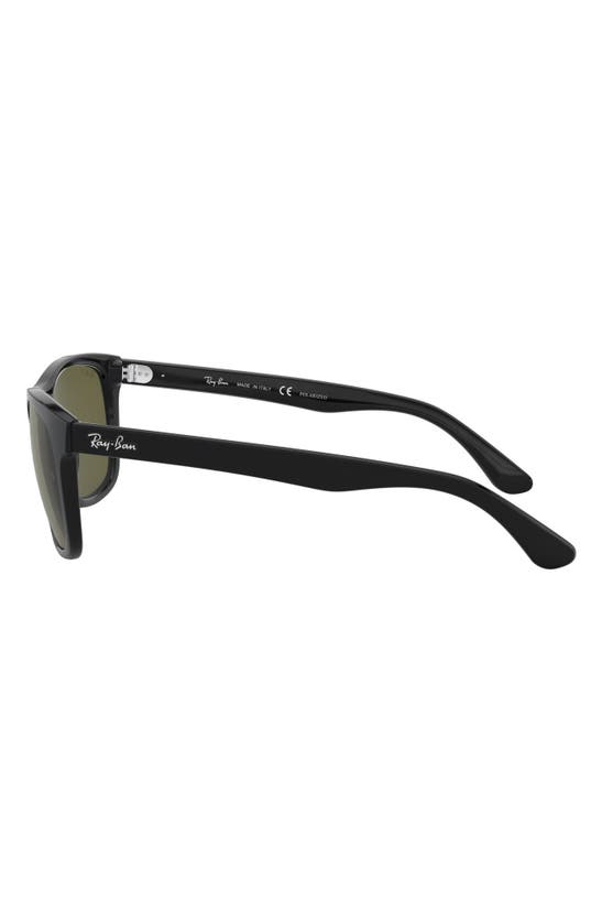 Ray Ban Wayfarer 57mm Polarized Sunglasses In Green